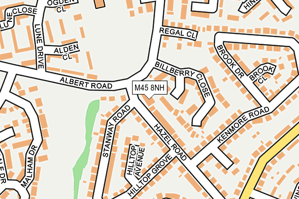 M45 8NH map - OS OpenMap – Local (Ordnance Survey) M45 8NH map - OS OpenMap – Local (Ordnance Survey)