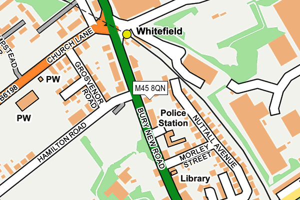 M45 8QN map - OS OpenMap – Local (Ordnance Survey)