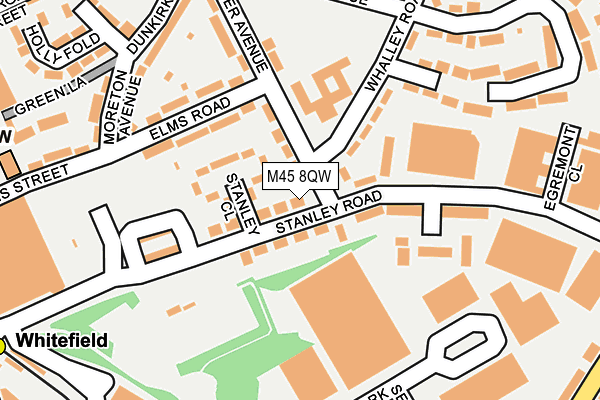 M45 8QW map - OS OpenMap – Local (Ordnance Survey) M45 8QW map - OS OpenMap – Local (Ordnance Survey)