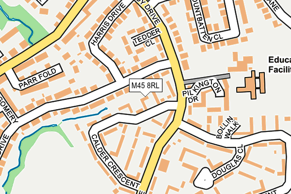 M45 8RL map - OS OpenMap – Local (Ordnance Survey) M45 8RL map - OS OpenMap – Local (Ordnance Survey)