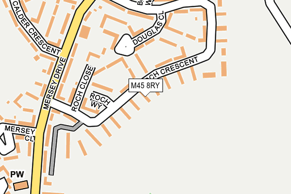 M45 8RY map - OS OpenMap – Local (Ordnance Survey) M45 8RY map - OS OpenMap – Local (Ordnance Survey)