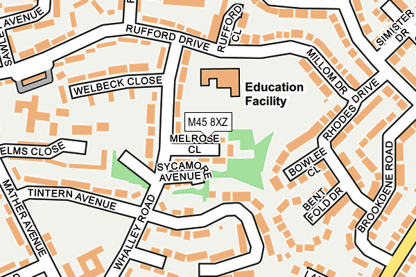 M45 8XZ map - OS OpenMap – Local (Ordnance Survey) M45 8XZ map - OS OpenMap – Local (Ordnance Survey)