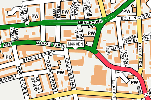 M46 0DN map - OS OpenMap – Local (Ordnance Survey) M46 0DN map - OS OpenMap – Local (Ordnance Survey)