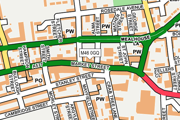 M46 0GQ map - OS OpenMap – Local (Ordnance Survey) M46 0GQ map - OS OpenMap – Local (Ordnance Survey)