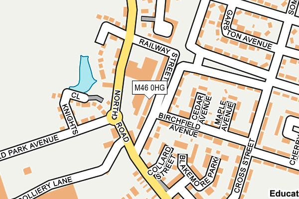 M46 0HG map - OS OpenMap – Local (Ordnance Survey) M46 0HG map - OS OpenMap – Local (Ordnance Survey)