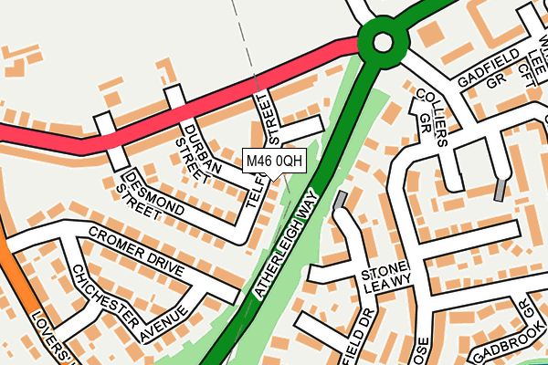 M46 0QH map - OS OpenMap – Local (Ordnance Survey) M46 0QH map - OS OpenMap – Local (Ordnance Survey)