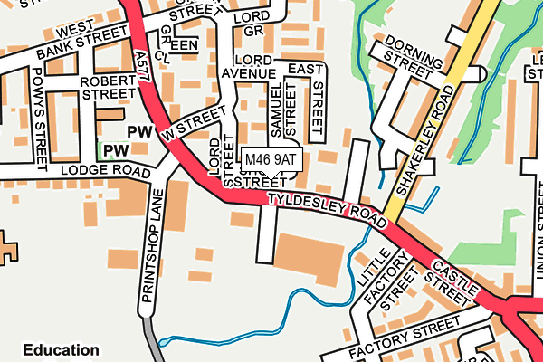 M46 9AT map - OS OpenMap – Local (Ordnance Survey) M46 9AT map - OS OpenMap – Local (Ordnance Survey)
