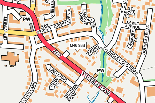 M46 9BB map - OS OpenMap – Local (Ordnance Survey) M46 9BB map - OS OpenMap – Local (Ordnance Survey)