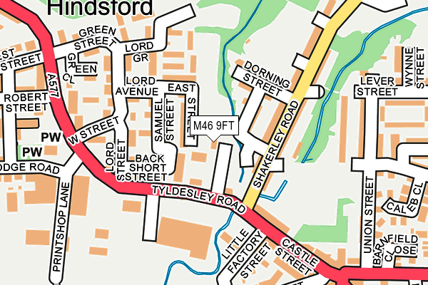 M46 9FT map - OS OpenMap – Local (Ordnance Survey) M46 9FT map - OS OpenMap – Local (Ordnance Survey)
