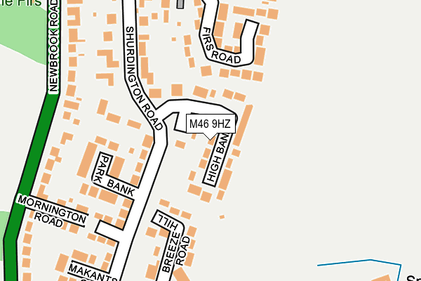 M46 9HZ map - OS OpenMap – Local (Ordnance Survey)