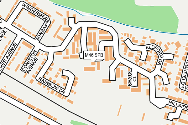 M46 9PB map - OS OpenMap – Local (Ordnance Survey) M46 9PB map - OS OpenMap – Local (Ordnance Survey)