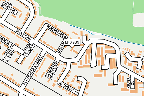 M46 9SN map - OS OpenMap – Local (Ordnance Survey) M46 9SN map - OS OpenMap – Local (Ordnance Survey)