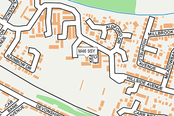 M46 9SY map - OS OpenMap – Local (Ordnance Survey) M46 9SY map - OS OpenMap – Local (Ordnance Survey)