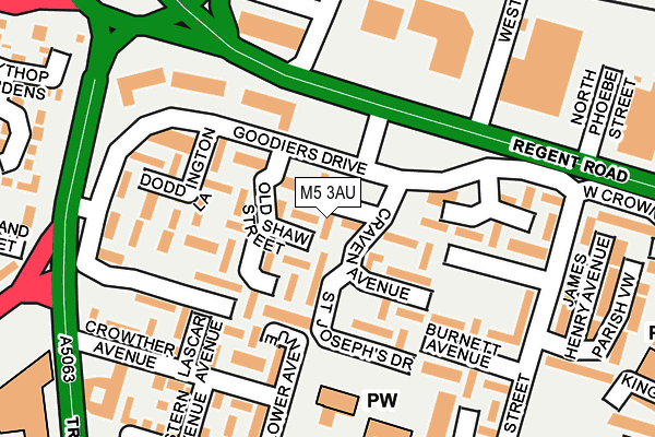 M5 3AU map - OS OpenMap – Local (Ordnance Survey) M5 3AU map - OS OpenMap – Local (Ordnance Survey)