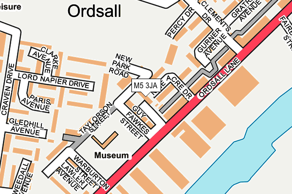 M5 3JA map - OS OpenMap – Local (Ordnance Survey) M5 3JA map - OS OpenMap – Local (Ordnance Survey)