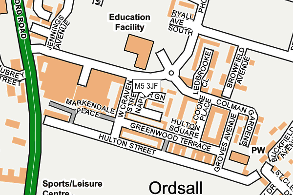 M5 3JF map - OS OpenMap – Local (Ordnance Survey) M5 3JF map - OS OpenMap – Local (Ordnance Survey)