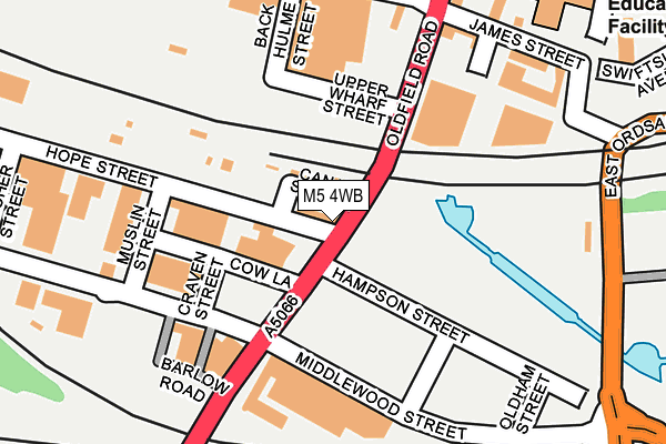 M5 4WB map - OS OpenMap – Local (Ordnance Survey) M5 4WB map - OS OpenMap – Local (Ordnance Survey)