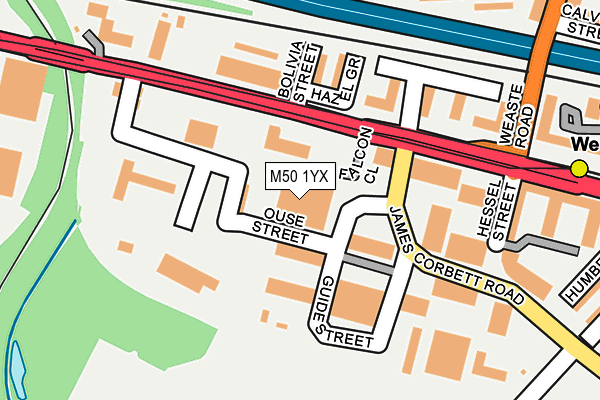 M50 1YX map - OS OpenMap – Local (Ordnance Survey) M50 1YX map - OS OpenMap – Local (Ordnance Survey)