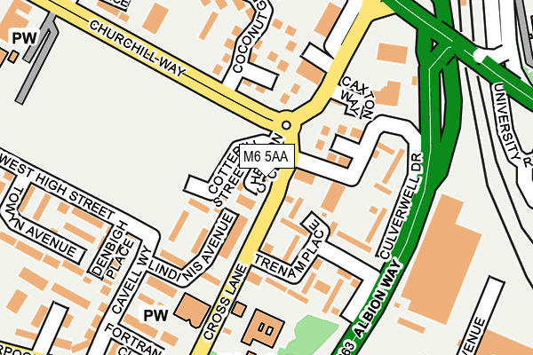 M6 5AA map - OS OpenMap – Local (Ordnance Survey) M6 5AA map - OS OpenMap – Local (Ordnance Survey)