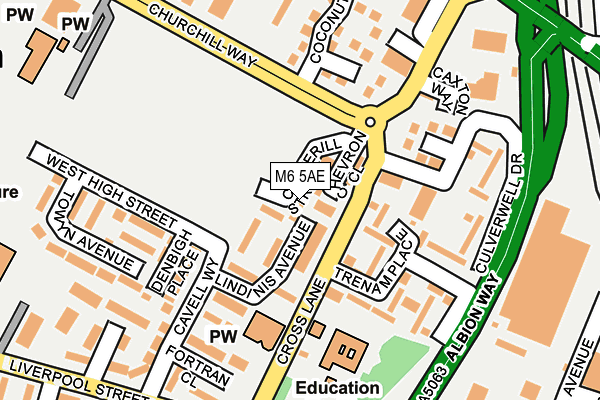 M6 5AE map - OS OpenMap – Local (Ordnance Survey) M6 5AE map - OS OpenMap – Local (Ordnance Survey)
