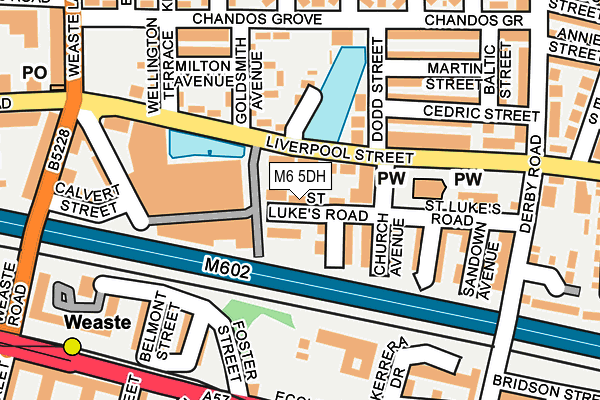 M6 5DH map - OS OpenMap – Local (Ordnance Survey) M6 5DH map - OS OpenMap – Local (Ordnance Survey)