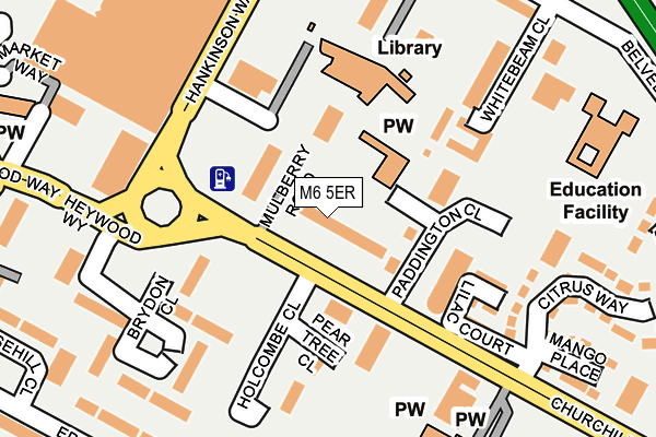M6 5ER map - OS OpenMap – Local (Ordnance Survey) M6 5ER map - OS OpenMap – Local (Ordnance Survey)