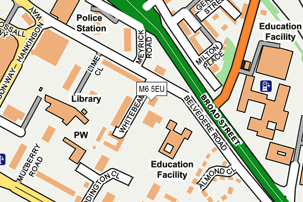 M6 5EU map - OS OpenMap – Local (Ordnance Survey) M6 5EU map - OS OpenMap – Local (Ordnance Survey)