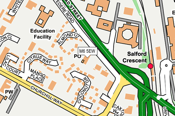 M6 5EW map - OS OpenMap – Local (Ordnance Survey)