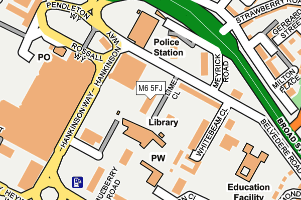 M6 5FJ map - OS OpenMap – Local (Ordnance Survey) M6 5FJ map - OS OpenMap – Local (Ordnance Survey)