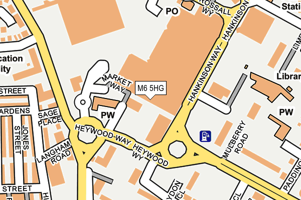 M6 5HG map - OS OpenMap – Local (Ordnance Survey) M6 5HG map - OS OpenMap – Local (Ordnance Survey)