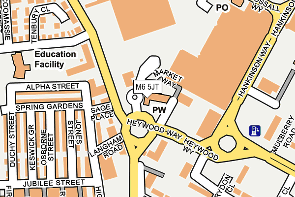 M6 5JT map - OS OpenMap – Local (Ordnance Survey) M6 5JT map - OS OpenMap – Local (Ordnance Survey)