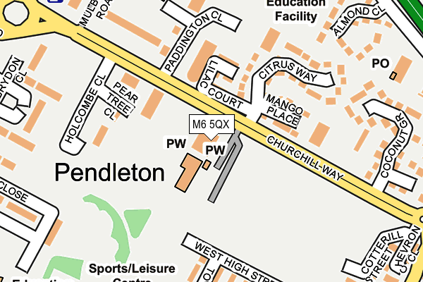 M6 5QX map - OS OpenMap – Local (Ordnance Survey) M6 5QX map - OS OpenMap – Local (Ordnance Survey)