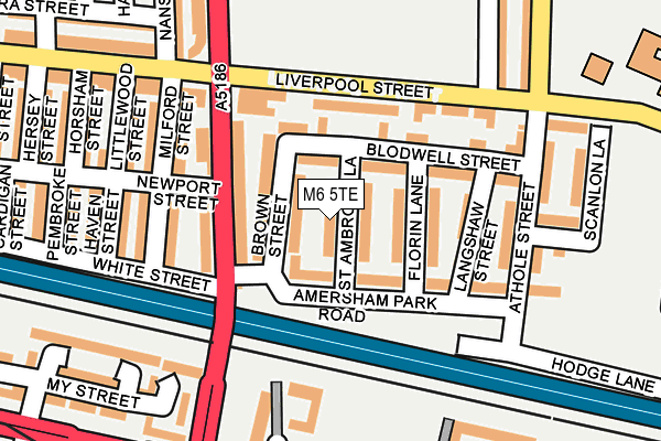 M6 5TE map - OS OpenMap – Local (Ordnance Survey)