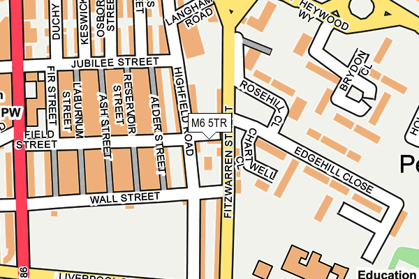 M6 5TR map - OS OpenMap – Local (Ordnance Survey) M6 5TR map - OS OpenMap – Local (Ordnance Survey)