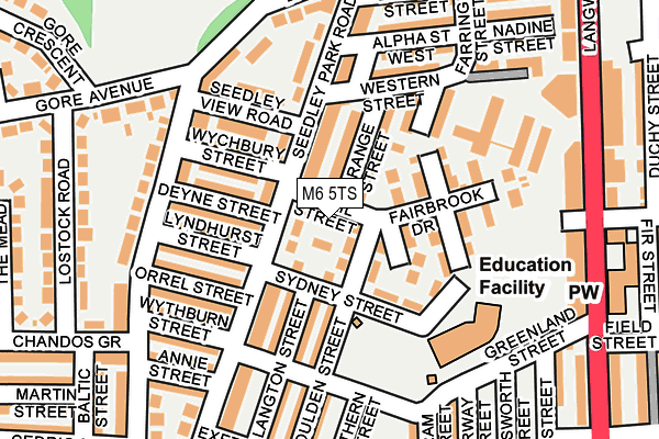 M6 5TS map - OS OpenMap – Local (Ordnance Survey) M6 5TS map - OS OpenMap – Local (Ordnance Survey)