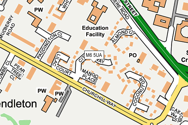 M6 5UA map - OS OpenMap – Local (Ordnance Survey) M6 5UA map - OS OpenMap – Local (Ordnance Survey)