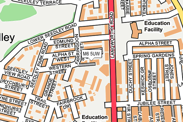 M6 5UW map - OS OpenMap – Local (Ordnance Survey) M6 5UW map - OS OpenMap – Local (Ordnance Survey)