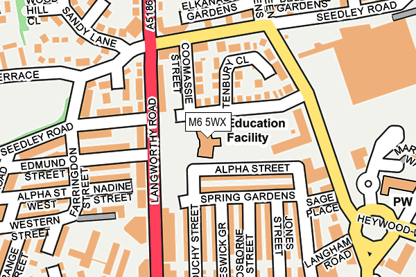 M6 5WX map - OS OpenMap – Local (Ordnance Survey) M6 5WX map - OS OpenMap – Local (Ordnance Survey)