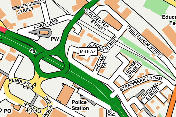 M6 6WZ map - OS OpenMap – Local (Ordnance Survey) M6 6WZ map - OS OpenMap – Local (Ordnance Survey)
