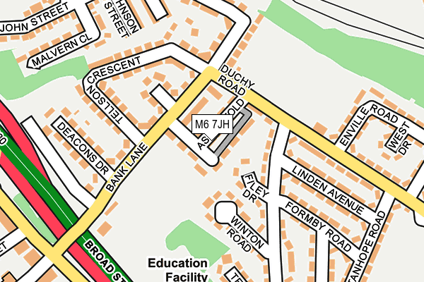 M6 7JH map - OS OpenMap – Local (Ordnance Survey)