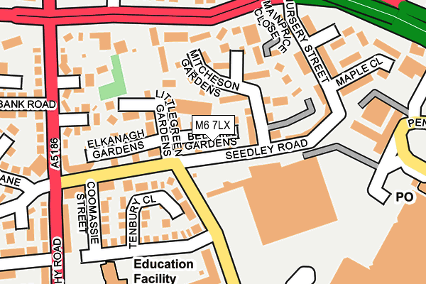 M6 7LX map - OS OpenMap – Local (Ordnance Survey) M6 7LX map - OS OpenMap – Local (Ordnance Survey)