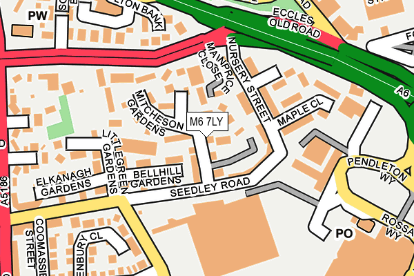 M6 7LY map - OS OpenMap – Local (Ordnance Survey) M6 7LY map - OS OpenMap – Local (Ordnance Survey)
