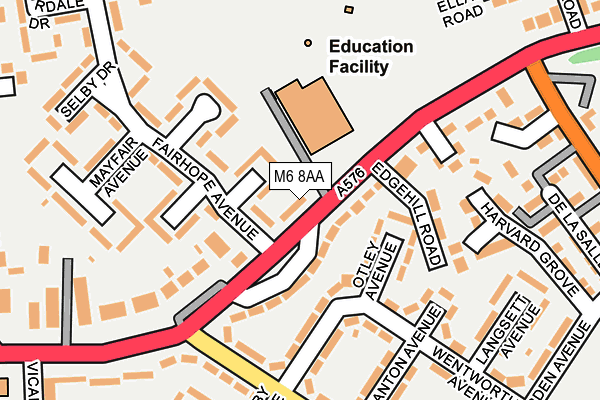 M6 8AA map - OS OpenMap – Local (Ordnance Survey) M6 8AA map - OS OpenMap – Local (Ordnance Survey)