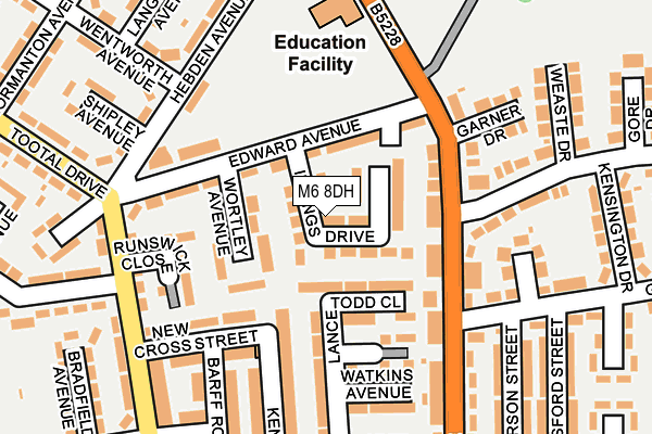 M6 8DH map - OS OpenMap – Local (Ordnance Survey) M6 8DH map - OS OpenMap – Local (Ordnance Survey)