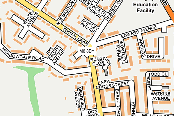 M6 8DY map - OS OpenMap – Local (Ordnance Survey) M6 8DY map - OS OpenMap – Local (Ordnance Survey)