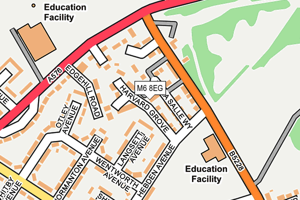 M6 8EG map - OS OpenMap – Local (Ordnance Survey) M6 8EG map - OS OpenMap – Local (Ordnance Survey)