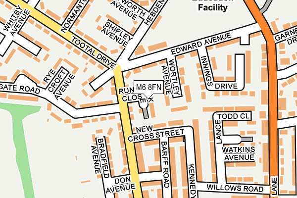 M6 8FN map - OS OpenMap – Local (Ordnance Survey) M6 8FN map - OS OpenMap – Local (Ordnance Survey)