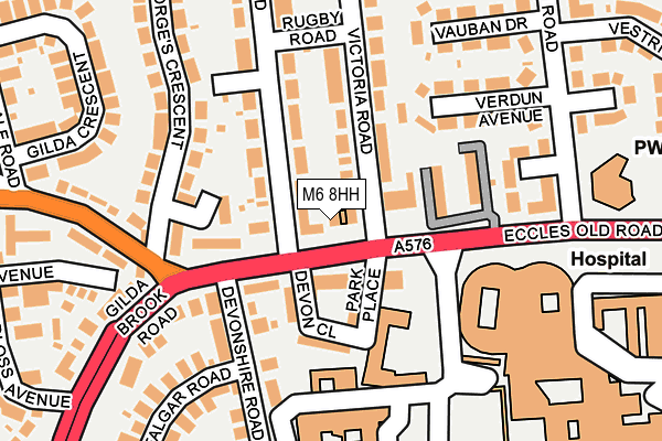M6 8HH map - OS OpenMap – Local (Ordnance Survey) M6 8HH map - OS OpenMap – Local (Ordnance Survey)