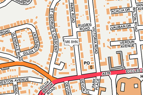 M6 8HN map - OS OpenMap – Local (Ordnance Survey) M6 8HN map - OS OpenMap – Local (Ordnance Survey)