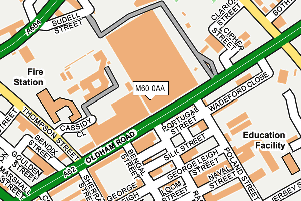 M60 0AA map - OS OpenMap – Local (Ordnance Survey) M60 0AA map - OS OpenMap – Local (Ordnance Survey)